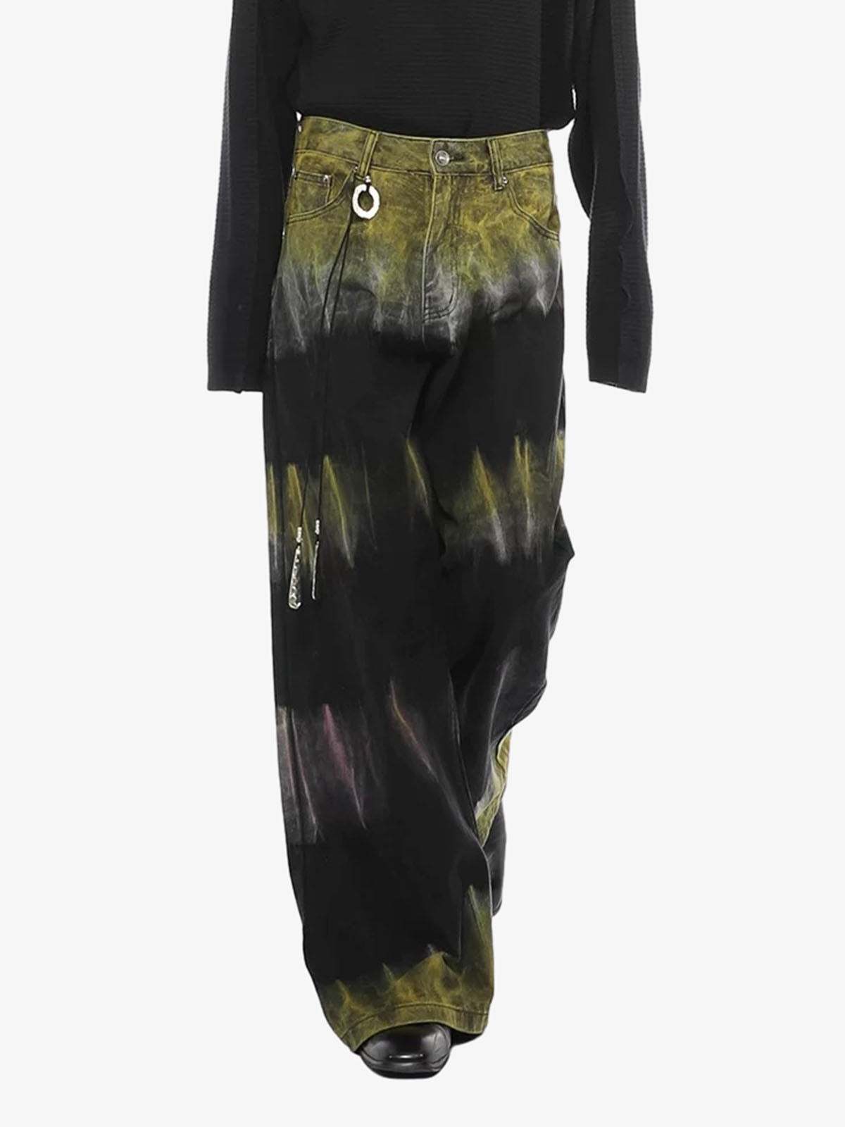 Goatlv Graffiti Fun Tie-Dye Straight Jeans - Goatlv