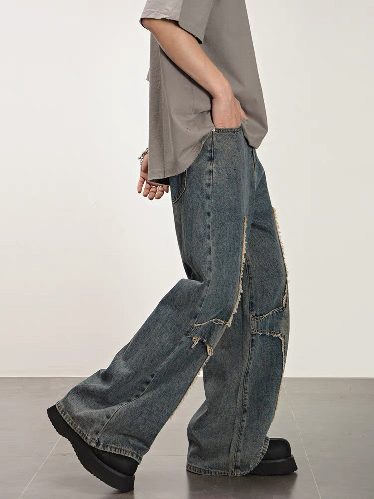 High Street Star Washed Jeans - 2150 - Goatlv