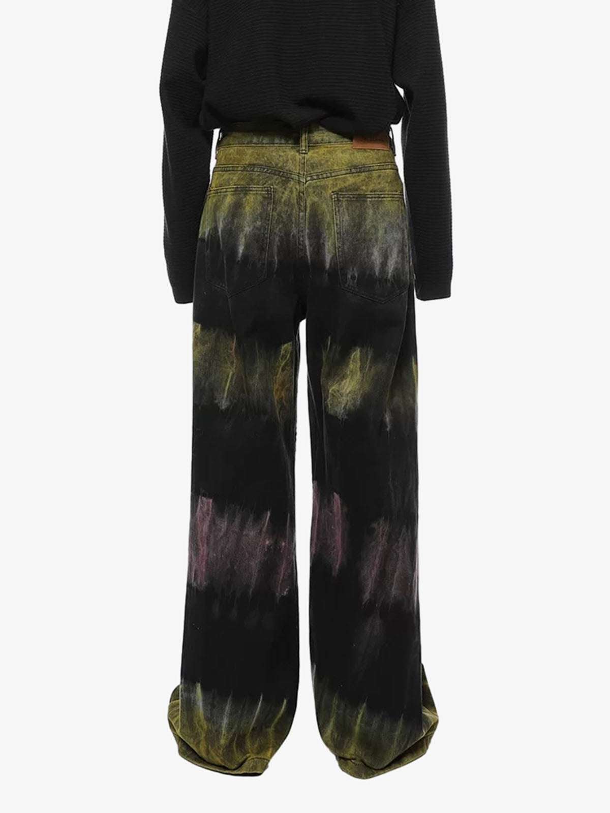 Goatlv Graffiti Fun Tie-Dye Straight Jeans - Goatlv
