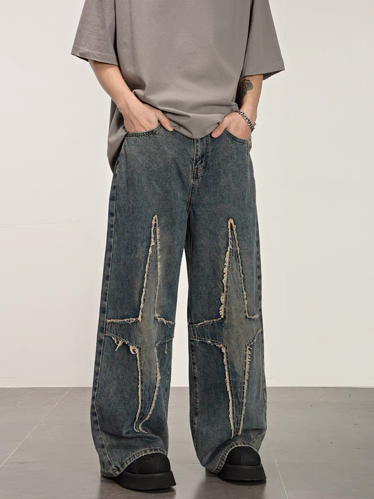 High Street Star Washed Jeans - 2150 - Goatlv