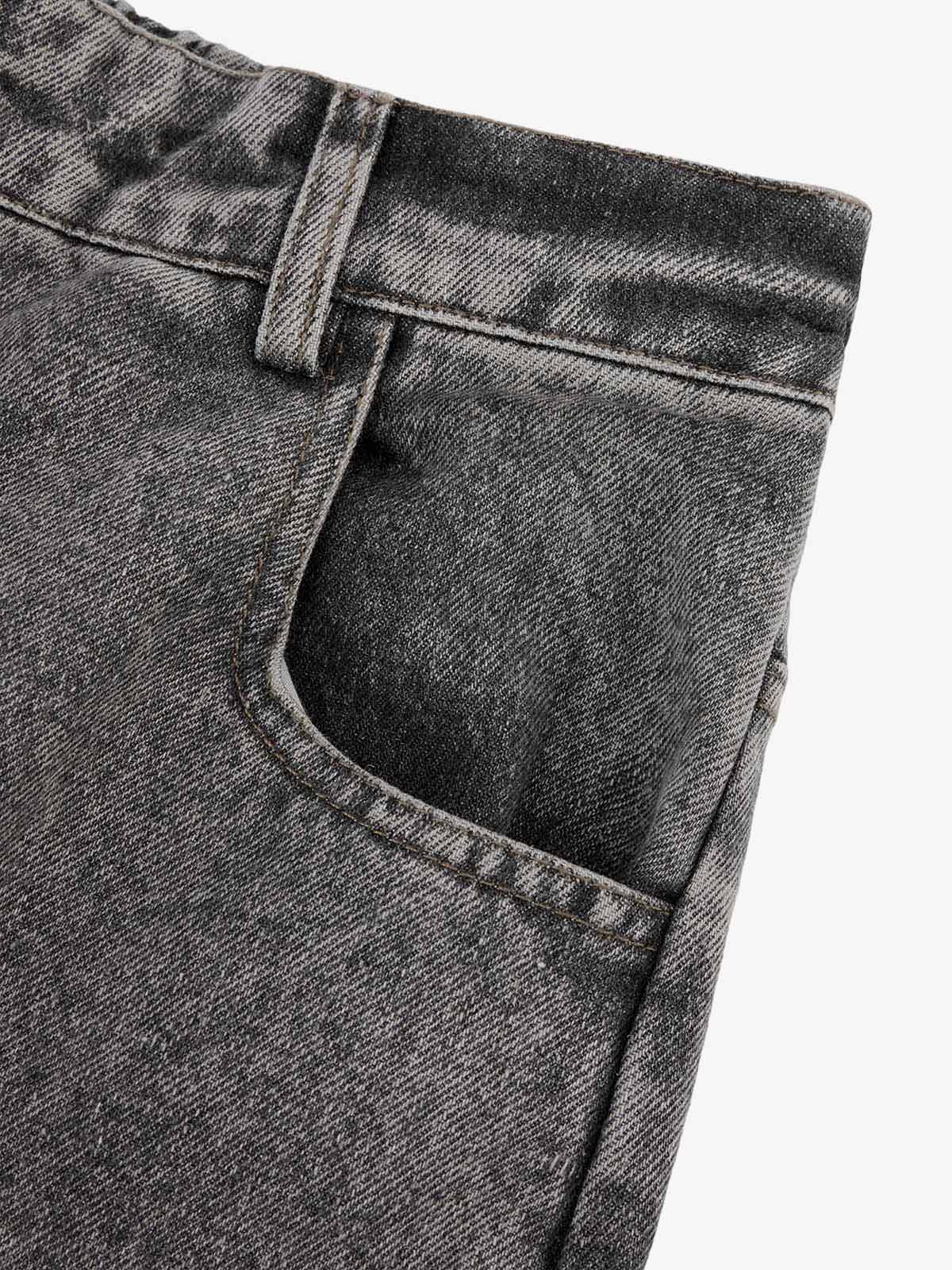 Goatlv Street Stitching Multi-Pocket Workwear Washed Jeans - 2209 - Goatlv