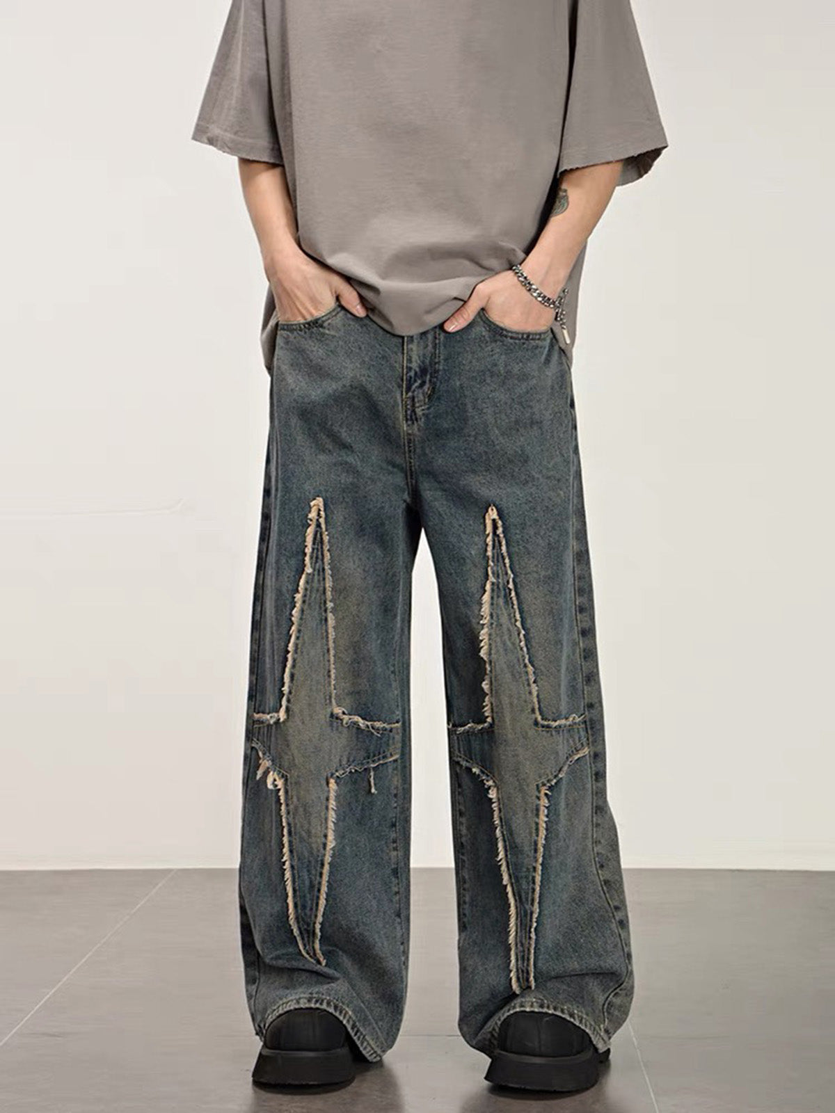 High Street Star Washed Jeans - 2150 - Goatlv