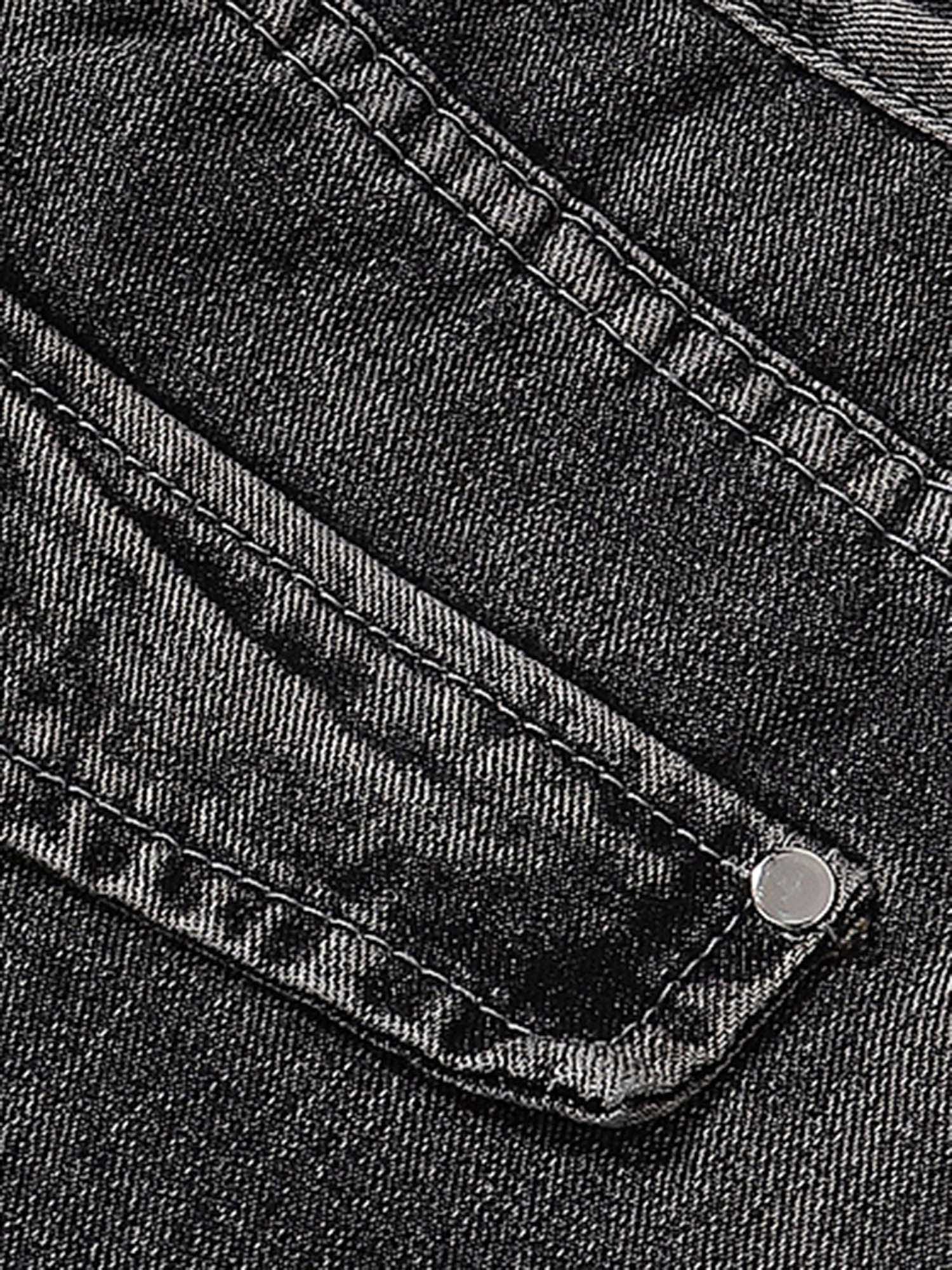 Wasteland Style Washed Distressed Pleated Flare Jeans - Goatlv