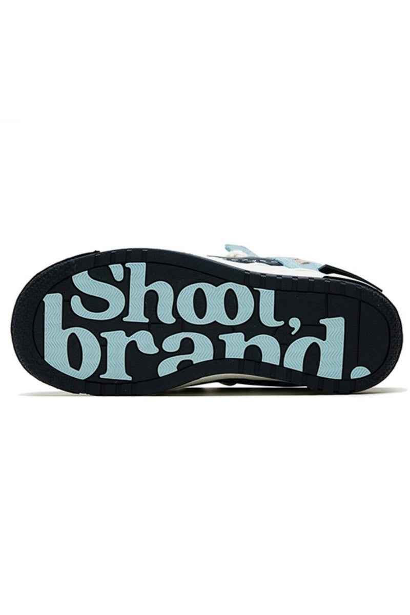 Platform Sneakers Light Blue Black White